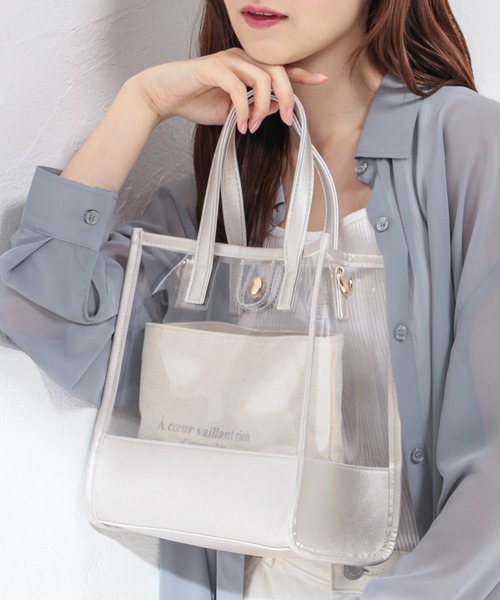 Honeys（ハニーズ）の「クリアハンドバッグ（ハンドバッグ）」 - WEAR
