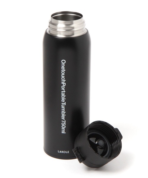 LAKOLE（ラコレ）の「ワンタッチポータブルタンブラー[750ml] / 993446（水筒・レディース・ブラック/アイボリー/グレー/ダークブルー・FREE）」の7枚目の写真