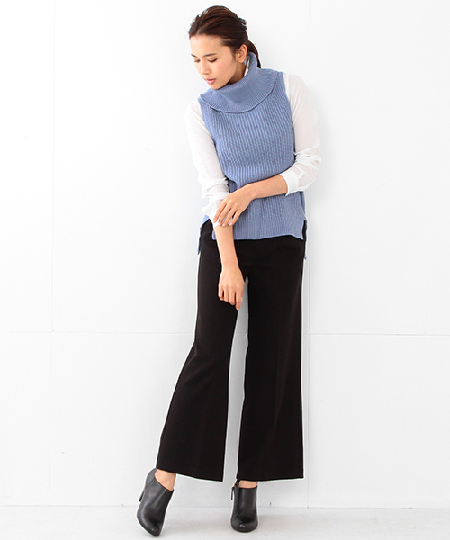 BEAMS LIGHTS Women's(ビームスライツ ウィメンズ)の「BEAMS LIGHTS / タートル片畦ベスト(ニット/セーター・レディース・グレー/ブラウン/ブルー系その他・ONE SIZE)」の11枚目の写真