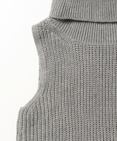 BEAMS LIGHTS Women's(ビームスライツ ウィメンズ)の「BEAMS LIGHTS / タートル片畦ベスト(ニット/セーター・レディース・グレー/ブラウン/ブルー系その他・ONE SIZE)」の9枚目の写真