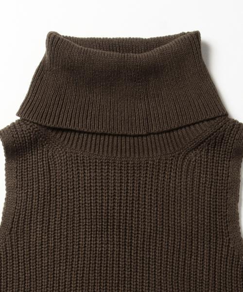BEAMS LIGHTS Women's(ビームスライツ ウィメンズ)の「BEAMS LIGHTS / タートル片畦ベスト(ニット/セーター・レディース・グレー/ブラウン/ブルー系その他・ONE SIZE)」の15枚目の写真