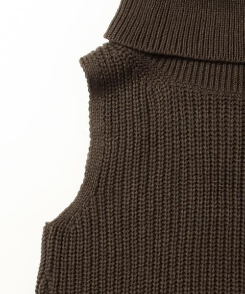BEAMS LIGHTS Women's(ビームスライツ ウィメンズ)の「BEAMS LIGHTS / タートル片畦ベスト(ニット/セーター・レディース・グレー/ブラウン/ブルー系その他・ONE SIZE)」の16枚目の写真