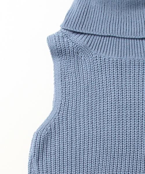 BEAMS LIGHTS Women's(ビームスライツ ウィメンズ)の「BEAMS LIGHTS / タートル片畦ベスト(ニット/セーター・レディース・グレー/ブラウン/ブルー系その他・ONE SIZE)」の12枚目の写真