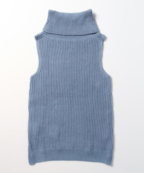 BEAMS LIGHTS Women's(ビームスライツ ウィメンズ)の「BEAMS LIGHTS / タートル片畦ベスト(ニット/セーター・レディース・グレー/ブラウン/ブルー系その他・ONE SIZE)」の14枚目の写真