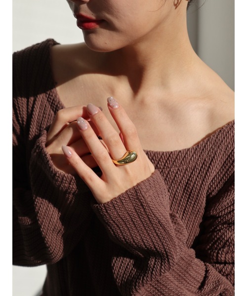 [韓国人気ジュエリー] nff Plump Heart Ring nff】white heart motif 指輪 リング/送料関税込/韓国発 (nff