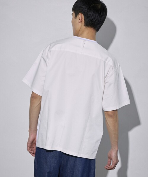 5525Gallery（ゴーゴーニーゴーギャラリー）の「SHIRT FIRSTHAND by 5525gallery/シャツファーストハンド バイ 5525ギャラリー SHFH DOCKING SHORT SLEEVE TEE / リラックスフィットドッキング半袖Tシャツ（Tシャツ/カットソー・メンズ・ホワイト/ブラック・M/L）」の18枚目の写真