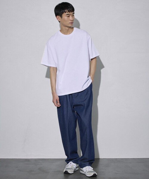 5525Gallery（ゴーゴーニーゴーギャラリー）の「SHIRT FIRSTHAND by 5525gallery/シャツファーストハンド バイ 5525ギャラリー SHFH DOCKING SHORT SLEEVE TEE / リラックスフィットドッキング半袖Tシャツ（Tシャツ/カットソー・メンズ・ホワイト/ブラック・M/L）」の12枚目の写真