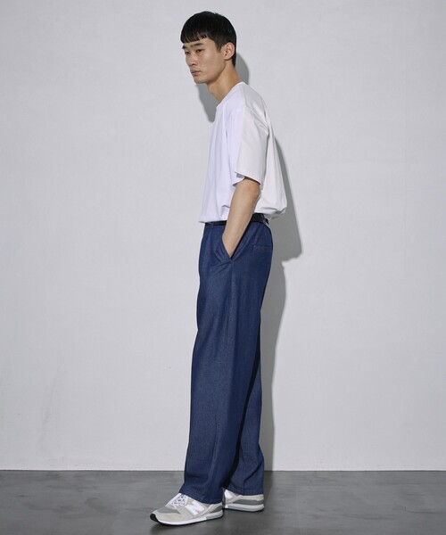 5525Gallery（ゴーゴーニーゴーギャラリー）の「SHIRT FIRSTHAND by 5525gallery/シャツファーストハンド バイ 5525ギャラリー SHFH DOCKING SHORT SLEEVE TEE / リラックスフィットドッキング半袖Tシャツ（Tシャツ/カットソー・メンズ・ホワイト/ブラック・M/L）」の7枚目の写真