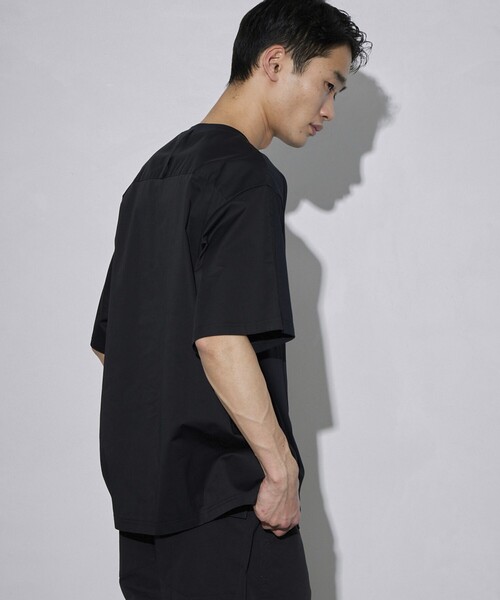 5525Gallery（ゴーゴーニーゴーギャラリー）の「SHIRT FIRSTHAND by 5525gallery/シャツファーストハンド バイ 5525ギャラリー SHFH DOCKING SHORT SLEEVE TEE / リラックスフィットドッキング半袖Tシャツ（Tシャツ/カットソー・メンズ・ホワイト/ブラック・M/L）」の10枚目の写真