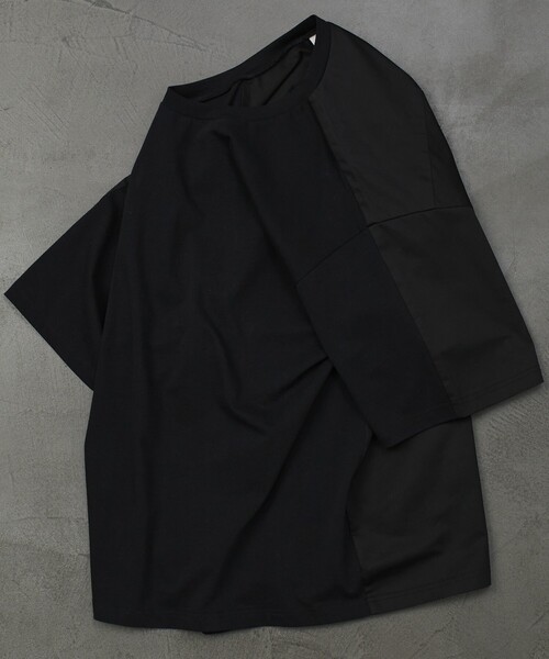 5525Gallery（ゴーゴーニーゴーギャラリー）の「SHIRT FIRSTHAND by 5525gallery/シャツファーストハンド バイ 5525ギャラリー SHFH DOCKING SHORT SLEEVE TEE / リラックスフィットドッキング半袖Tシャツ（Tシャツ/カットソー・メンズ・ホワイト/ブラック・M/L）」の6枚目の写真