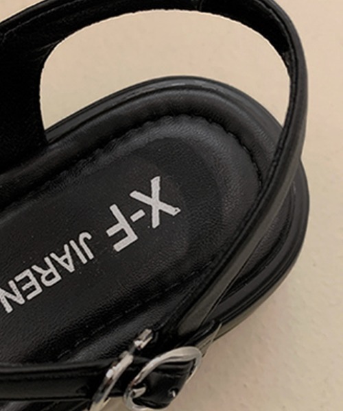 Miniministore（ミニミニストア）の「厚底サンダル 美脚 レディース 韓国 夏（サンダル・レディース・ブラック/アイボリー・25.0cm/24.5cm/23.0cm/22.5cm/23.5cm/24.0cm）」の4枚目の写真