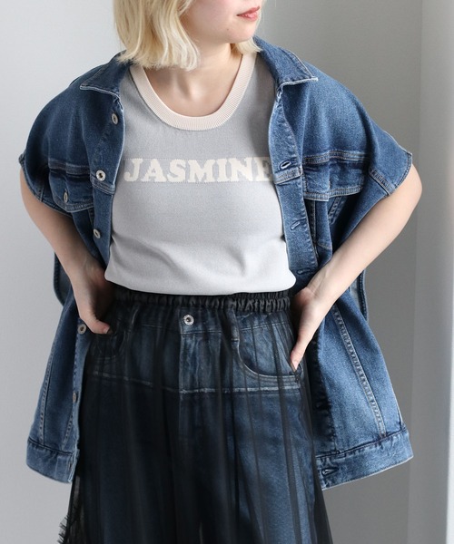 cepo(セポ)の「ジャガードロゴニットタンク(タンクトップ・レディース・ブラック/オフホワイト/グレー・M)」の15枚目の写真