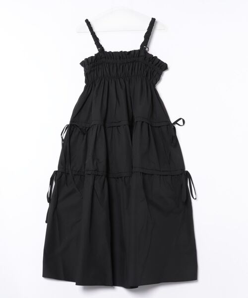 OKIRAKU（オキラク）の「☆ 【OKIRAKU/オキラク】ギャザーデザインフレアワンピース　BD20503（ワンピース・レディース・ブラック/ブラウン・FREE）」の4枚目の写真