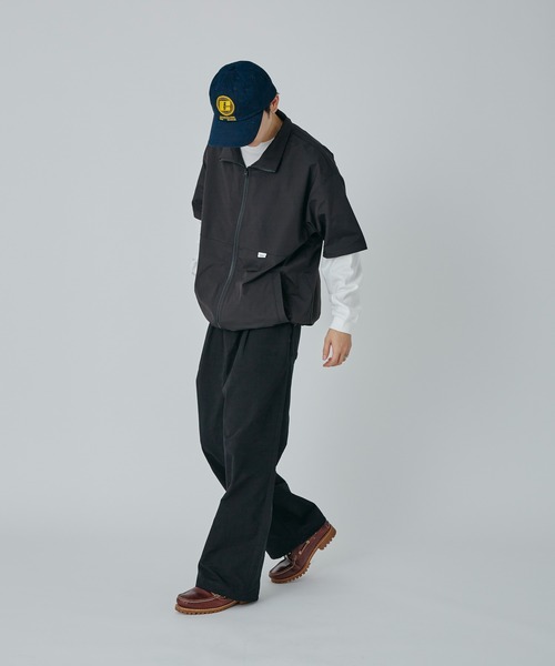 Adoon plain（アドーンプレーン）の「【SETUP可能】スタンドネックドロストジップシャツ（その他トップス・メンズ・ネイビー/ブラック・MEDIUM/LARGE）」の12枚目の写真