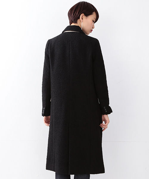 Ray BEAMS（レイビームス）の「Ray BEAMS / ツイードロング チェスターコート（チェスターコート・レディース・ブラック系その他/ブラック・0/1）」の16枚目の写真