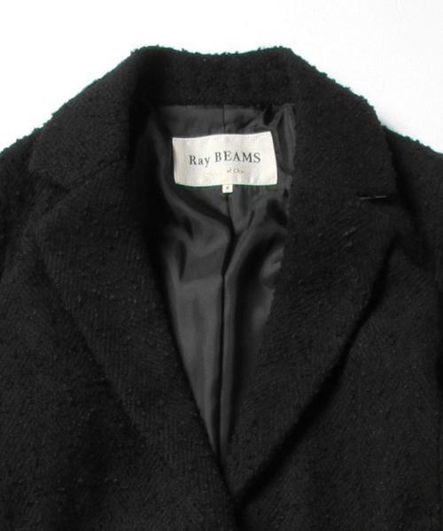 Ray BEAMS（レイビームス）の「Ray BEAMS / ツイードロング チェスターコート（チェスターコート・レディース・ブラック系その他/ブラック・0/1）」の9枚目の写真