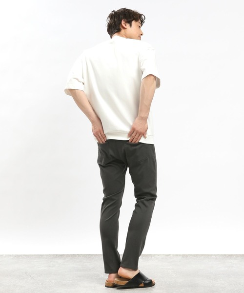 GLOBAL WORK Smile Seed Store（グローバルワーク スマイルシードストア）の「サマースウェット切り替えTシャツ/100673（Tシャツ/カットソー・メンズ・ブラック/オフホワイト/セージグリーン・MEDIUM/SMALL/LARGE/X-LARGE）」の7枚目の写真