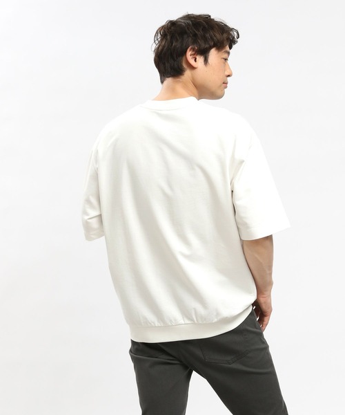 GLOBAL WORK Smile Seed Store（グローバルワーク スマイルシードストア）の「サマースウェット切り替えTシャツ/100673（Tシャツ/カットソー・メンズ・ブラック/オフホワイト/セージグリーン・MEDIUM/SMALL/LARGE/X-LARGE）」の11枚目の写真