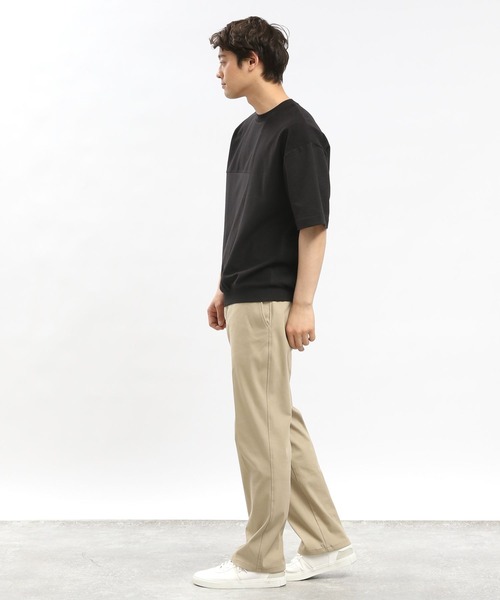 GLOBAL WORK Smile Seed Store（グローバルワーク スマイルシードストア）の「サマースウェット切り替えTシャツ/100673（Tシャツ/カットソー・メンズ・ブラック/オフホワイト/セージグリーン・MEDIUM/SMALL/LARGE/X-LARGE）」の13枚目の写真