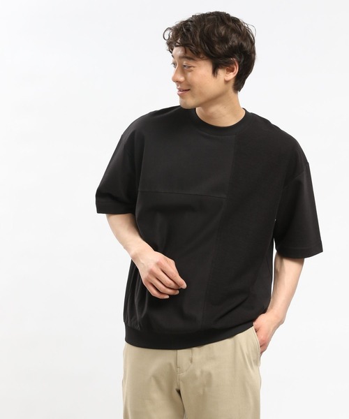 GLOBAL WORK Smile Seed Store（グローバルワーク スマイルシードストア）の「サマースウェット切り替えTシャツ/100673（Tシャツ/カットソー・メンズ・ブラック/オフホワイト/セージグリーン・MEDIUM/SMALL/LARGE/X-LARGE）」の16枚目の写真