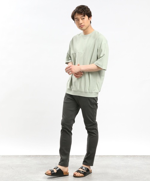 GLOBAL WORK Smile Seed Store（グローバルワーク スマイルシードストア）の「サマースウェット切り替えTシャツ/100673（Tシャツ/カットソー・メンズ・ブラック/オフホワイト/セージグリーン・MEDIUM/SMALL/LARGE/X-LARGE）」の19枚目の写真