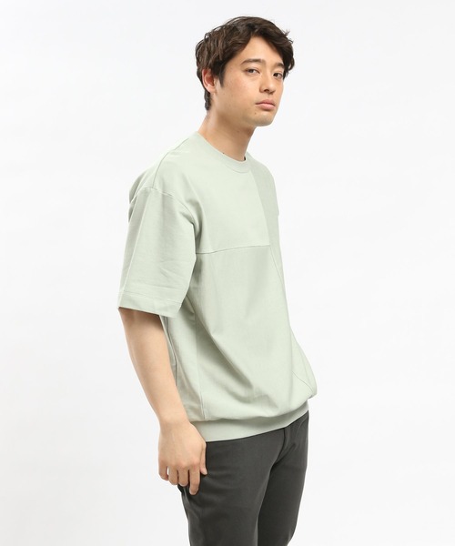 GLOBAL WORK Smile Seed Store（グローバルワーク スマイルシードストア）の「サマースウェット切り替えTシャツ/100673（Tシャツ/カットソー・メンズ・ブラック/オフホワイト/セージグリーン・MEDIUM/SMALL/LARGE/X-LARGE）」の22枚目の写真