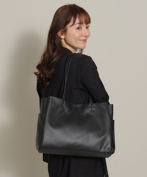 ITS'DEMO（イッツデモ）の「◆【通勤】収納A4ヨコトート（トートバッグ・レディース・ピンク系/ナチュラル/アイボリー/ブラック/ブラウン系・00）」の21枚目の写真