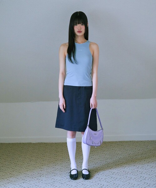 FREAK'S STORE(フリークスストア)の「FAD/エフエーディー 【限定展開】BASIC RIBBED SLEEVELESS/ ベーシックリブ スリーブレス(タンクトップ・レディース・ブラック/グレー/ホワイト/サックスブルー・フリ-)」の13枚目の写真
