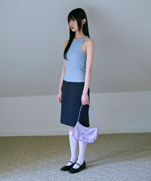 FREAK'S STORE(フリークスストア)の「FAD/エフエーディー 【限定展開】BASIC RIBBED SLEEVELESS/ ベーシックリブ スリーブレス(タンクトップ・レディース・ブラック/グレー/ホワイト/サックスブルー・フリ-)」の14枚目の写真