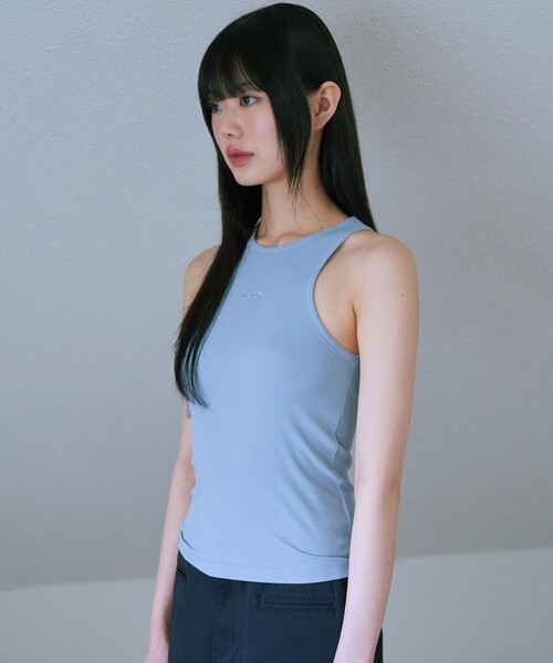 FREAK'S STORE(フリークスストア)の「FAD/エフエーディー 【限定展開】BASIC RIBBED SLEEVELESS/ ベーシックリブ スリーブレス(タンクトップ・レディース・ブラック/グレー/ホワイト/サックスブルー・フリ-)」の15枚目の写真