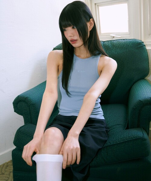 FREAK'S STORE(フリークスストア)の「FAD/エフエーディー 【限定展開】BASIC RIBBED SLEEVELESS/ ベーシックリブ スリーブレス(タンクトップ・レディース・ブラック/グレー/ホワイト/サックスブルー・フリ-)」の18枚目の写真