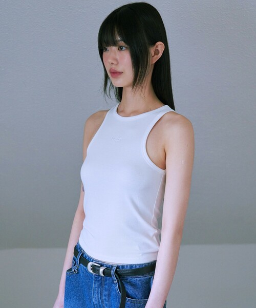 FREAK'S STORE(フリークスストア)の「FAD/エフエーディー 【限定展開】BASIC RIBBED SLEEVELESS/ ベーシックリブ スリーブレス(タンクトップ・レディース・ブラック/グレー/ホワイト/サックスブルー・フリ-)」の21枚目の写真