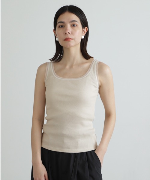 JILL STUART（ジルスチュアート）の「◆シフォンテレコルーズタンク（タンクトップ・レディース・ホワイト/ブラック/グレー・FREE）」の3枚目の写真