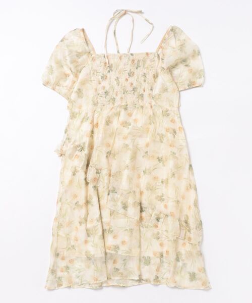 GOLDJAPAN(ゴールドジャパン)の「花柄バックシャーリングワンピース【大きいサイズ対応】(ワンピース・レディース・ベージュ・5L/4L/LL/3L/6L)」の19枚目の写真