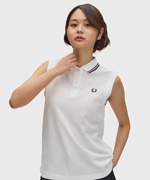 FRED PERRY ノースリーブポロシャツ UK10 G7200 1度着用 The Fred Perry Shirt - G7200／ノースリーブポロシャツ（ポロシャツ