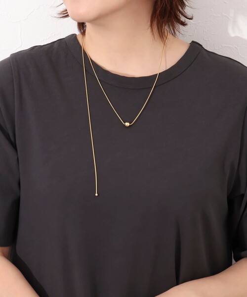 NOLLEY’S（ノーリーズ）の「ボールスライドY字ネックレス（ネックレス・レディース・シルバー/ゴールド・FREE）」の8枚目の写真