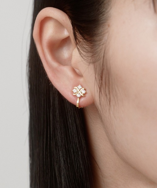 novice（ノーヴィス）の「【novice】Cross CZ Earring（イヤリング・レディース・シルバー/ゴールド・FREE）」の2枚目の写真