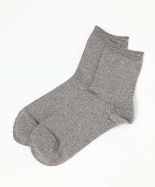 GLOBAL WORK Smile Seed Store（グローバルワーク スマイルシードストア）の「フラットクルー14cm丈ソックス/112293（ソックス/靴下・レディース・ブルー系その他/モカ/ベージュ系その他/レッド系その他/杢グレー/オフホワイト/ブラック/ピンク系その他/イエロー系その他/ブルー系その他6・FREE）」の3枚目の写真