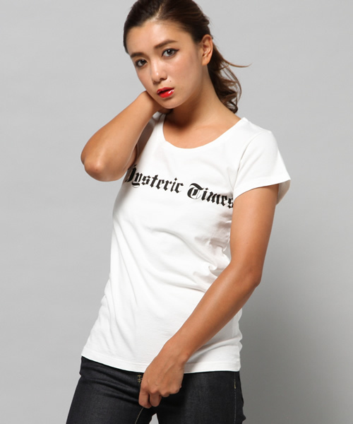 HYSTERIC GLAMOUR(ヒステリックグラマー)の「HYS TIMES pt T-SH(Tシャツ/カットソー・レディース・ホワイト/ブルー/トップグレー/ブラック・FREE)」の2枚目の写真
