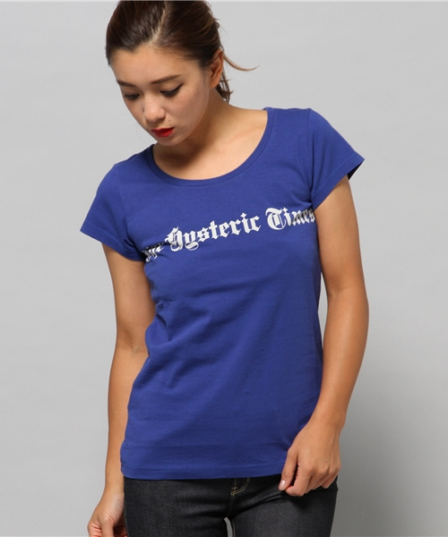 HYSTERIC GLAMOUR(ヒステリックグラマー)の「HYS TIMES pt T-SH(Tシャツ/カットソー・レディース・ホワイト/ブルー/トップグレー/ブラック・FREE)」の1枚目の写真