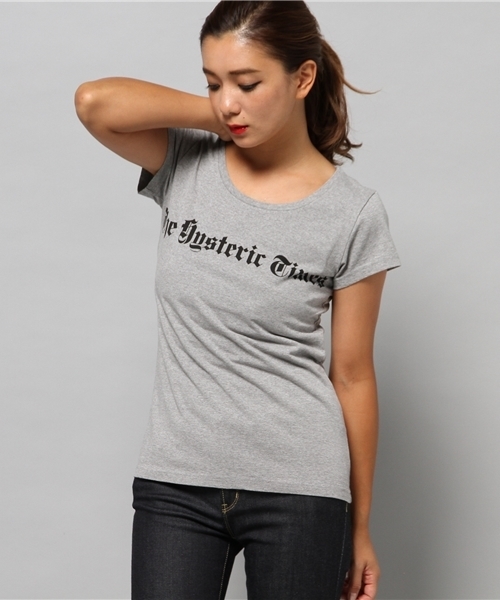 HYSTERIC GLAMOUR(ヒステリックグラマー)の「HYS TIMES pt T-SH(Tシャツ/カットソー・レディース・ホワイト/ブルー/トップグレー/ブラック・FREE)」の4枚目の写真
