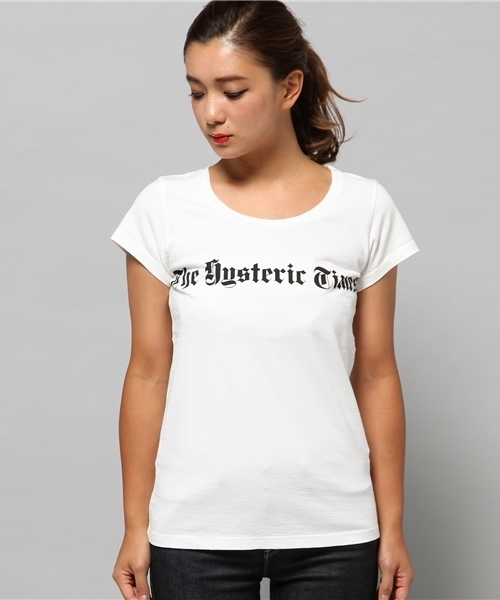 HYSTERIC GLAMOUR(ヒステリックグラマー)の「HYS TIMES pt T-SH(Tシャツ/カットソー・レディース・ホワイト/ブルー/トップグレー/ブラック・FREE)」の9枚目の写真