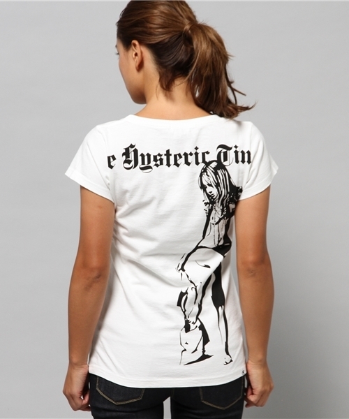 HYSTERIC GLAMOUR(ヒステリックグラマー)の「HYS TIMES pt T-SH(Tシャツ/カットソー・レディース・ホワイト/ブルー/トップグレー/ブラック・FREE)」の11枚目の写真