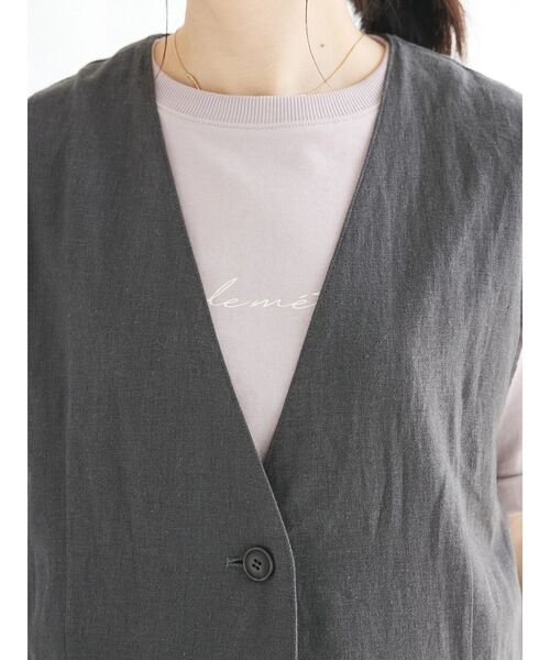 CRAFT STANDARD BOUTIQUE（クラフトスタンダードブティック）の「【キナリノ別注】リネンレーヨンジレベスト（ベスト・レディース・アイボリー/ブラック/チャコールグレー/ネイビー・FREE）」の19枚目の写真