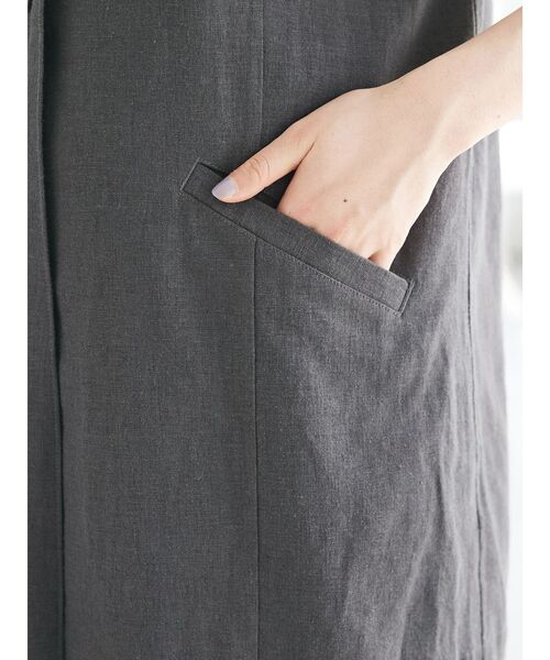 CRAFT STANDARD BOUTIQUE（クラフトスタンダードブティック）の「【キナリノ別注】リネンレーヨンジレベスト（ベスト・レディース・アイボリー/ブラック/チャコールグレー/ネイビー・FREE）」の17枚目の写真