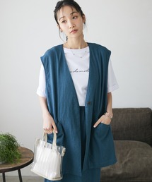 【キナリノ別注】リネンレーヨンジレベスト