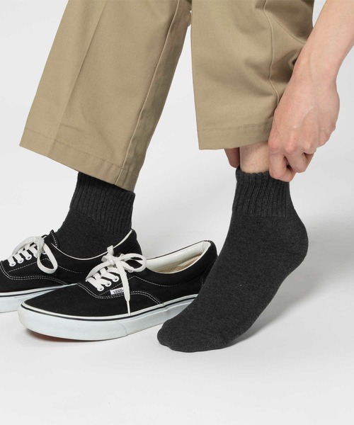 Right-on(ライトオン)の「BASIC SOCKS(ベーシックソックス)ムジソックス(ソックス/靴下・メンズ・グレー/ブラック/カーキブラウン/ホワイト/ダークグレー・M/L)」の4枚目の写真