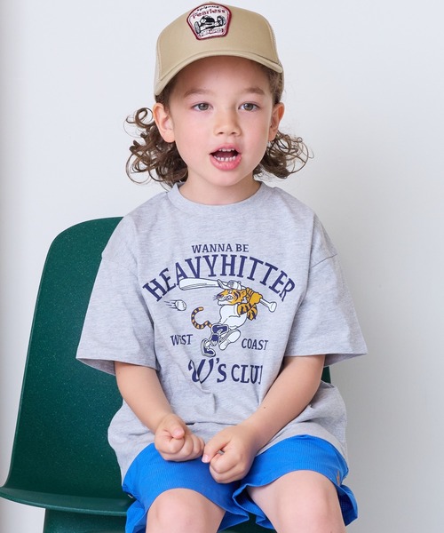 Life Support Products（ライフサポートプロダクツ）の「デイリープリントTee（80～150cm）（Tシャツ/カットソー・キッズ・ブルー/レッド/オフホワイト/パープル/ブラック/ネイビー/グリーン/アイボリー/エメラルド/ライトグレー/ライトピンク/グレー系その他/チャコール/ホワイト系その他/杢グレー/キナリ/ターコイズブルー/ライム/イエロー/オレンジ・80/120/110/100/90/140/95/130/150）」の8枚目の写真