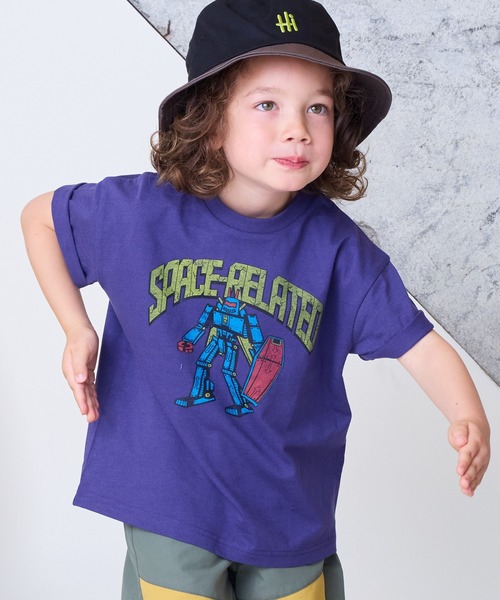 Life Support Products（ライフサポートプロダクツ）の「デイリープリントTee（80～150cm）（Tシャツ/カットソー・キッズ・ブルー/レッド/オフホワイト/パープル/ブラック/ネイビー/グリーン/アイボリー/エメラルド/ライトグレー/ライトピンク/グレー系その他/チャコール/ホワイト系その他/杢グレー/キナリ/ターコイズブルー/ライム/イエロー/オレンジ・80/120/110/100/90/140/95/130/150）」の16枚目の写真