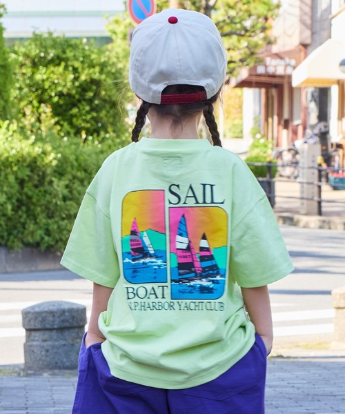 Life Support Products（ライフサポートプロダクツ）の「デイリープリントTee（80～150cm）（Tシャツ/カットソー・キッズ・ブルー/レッド/オフホワイト/パープル/ブラック/ネイビー/グリーン/アイボリー/エメラルド/ライトグレー/ライトピンク/グレー系その他/チャコール/ホワイト系その他/杢グレー/キナリ/ターコイズブルー/ライム/イエロー/オレンジ・80/120/110/100/90/140/95/130/150）」の11枚目の写真